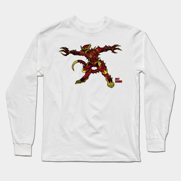 Blitz Demon Long Sleeve T-Shirt by ZPat Designs